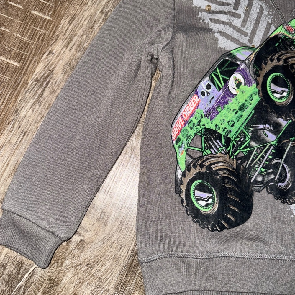 Monster Jam Grave Digger Toddler Boy's Hoodie - Picture 3 of 7